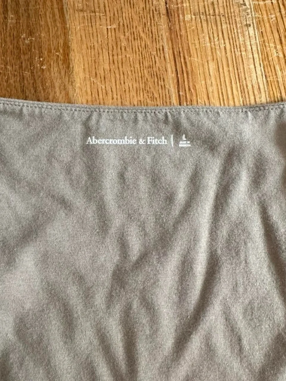 Abercrombie and Fitch taupe square neck long sleeve bodysuit - Picture 3 of 3